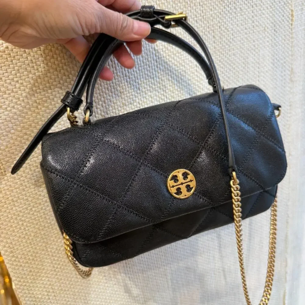 Best Price‼️TORY BURCH WILLA MINI TOP HANDLE BAG 167621 Black $528